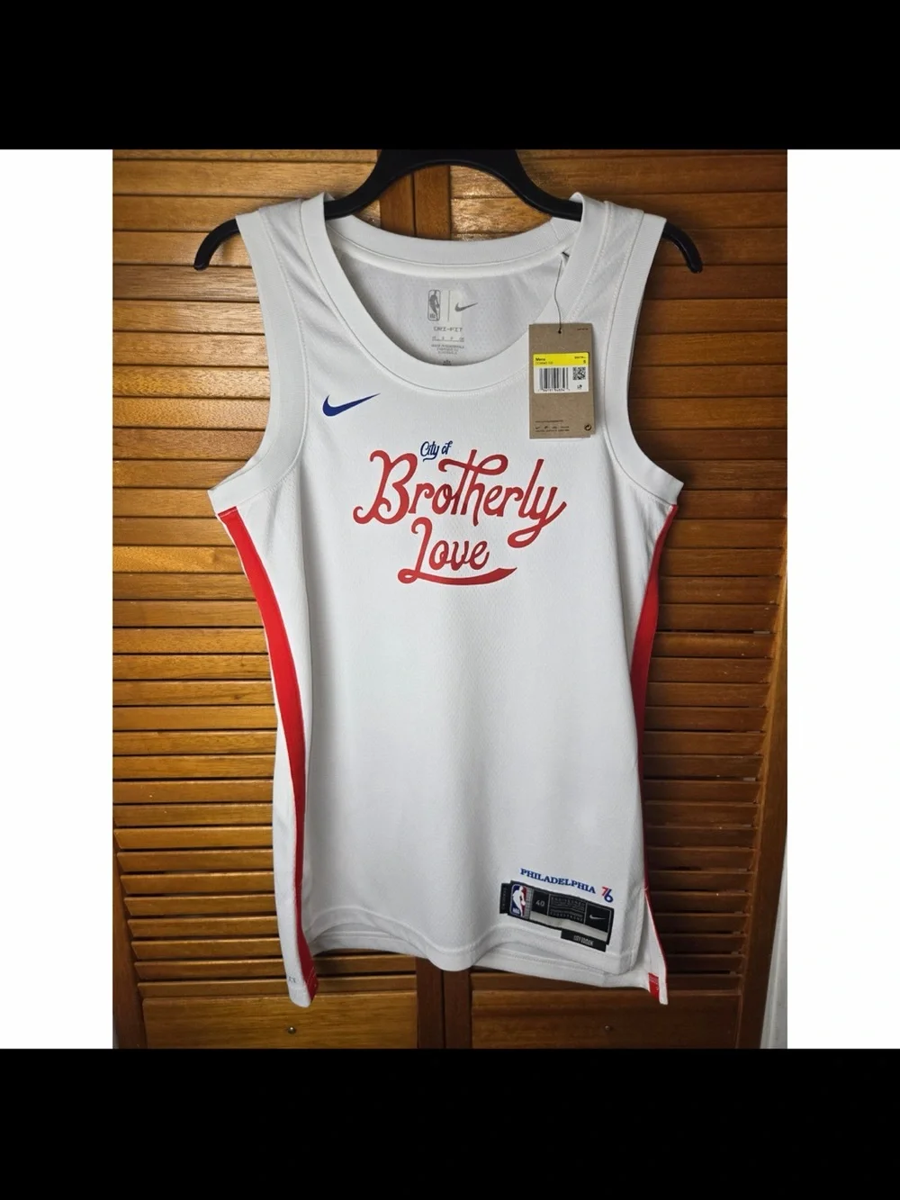 Philadelphia 76ers Nike City Edition Jersey Away Mens Small